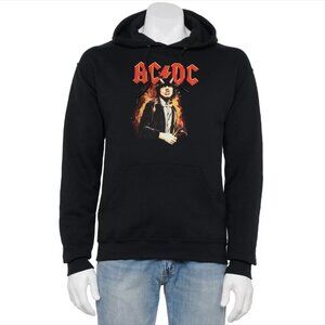 AC/DC Hoodie Sweatshirt Mens Size XL Black Licensed NWT